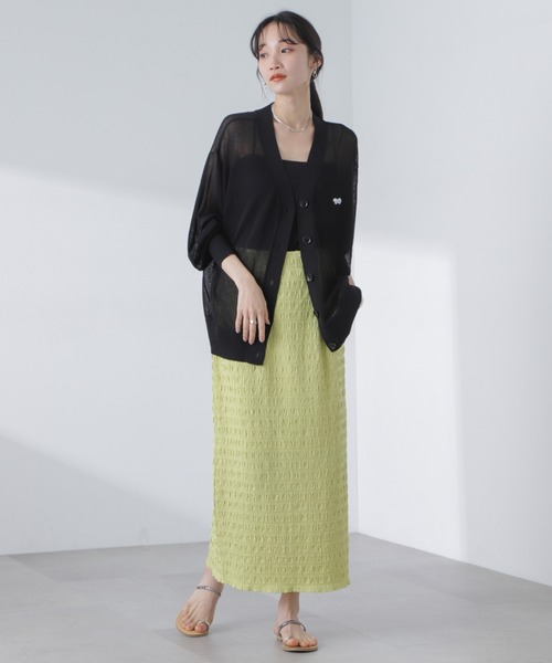 PENNEYS(ぺニーズ)の「PENNEYS/PENNEYS別注TheFOXシアーカーディガン(カーディガン/ボレロ・レディース・ブラック/アイボリー/グリーン・FREE)」の22枚目の写真