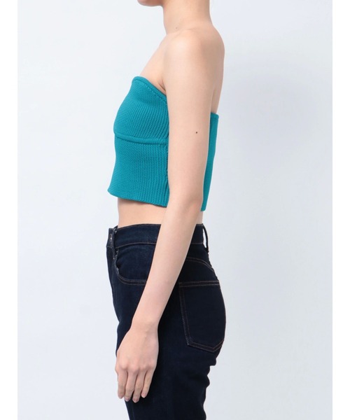 EVRIS（エヴリス）の「【ZOZO限定】ニットビスチェ（チューブトップ・レディース・ブラック/グレー/ピンク/ブルー・FREE）」の6枚目の写真