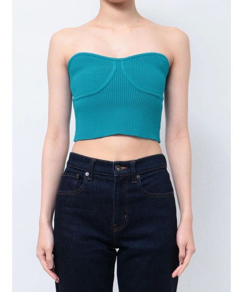 EVRIS（エヴリス）の「【ZOZO限定】ニットビスチェ（チューブトップ・レディース・ブラック/グレー/ピンク/ブルー・FREE）」の5枚目の写真