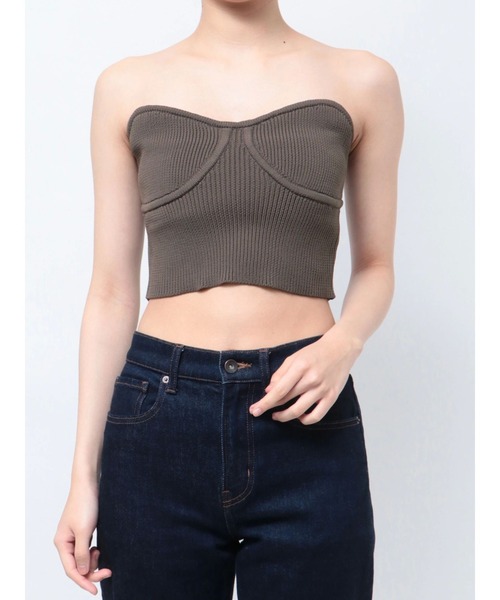 EVRIS（エヴリス）の「【ZOZO限定】ニットビスチェ（チューブトップ・レディース・ブラック/グレー/ピンク/ブルー・FREE）」の10枚目の写真