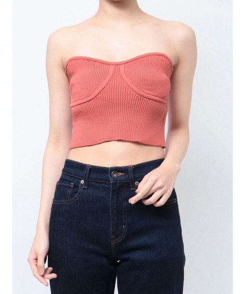 EVRIS（エヴリス）の「【ZOZO限定】ニットビスチェ（チューブトップ・レディース・ブラック/グレー/ピンク/ブルー・FREE）」の12枚目の写真