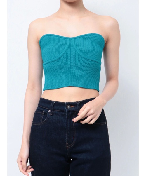 EVRIS（エヴリス）の「【ZOZO限定】ニットビスチェ（チューブトップ・レディース・ブラック/グレー/ピンク/ブルー・FREE）」の13枚目の写真