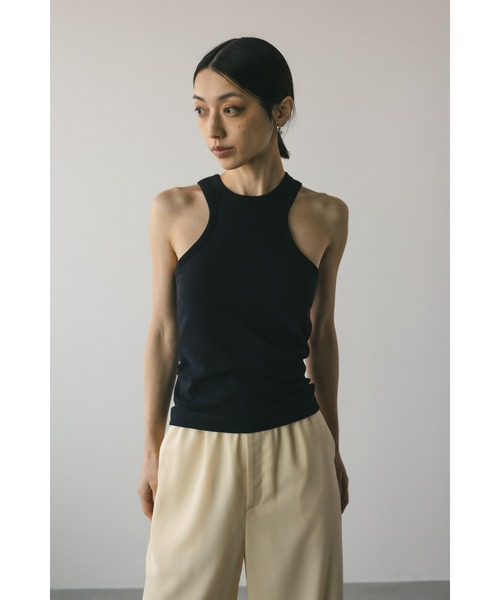 STYLEMIXER（スタイルミキサー）の「カップ付きカーブアメスリタンク（タンクトップ・レディース・ライトイエロー/ブラック/ホワイト・SMALL/MEDIUM）」の14枚目の写真