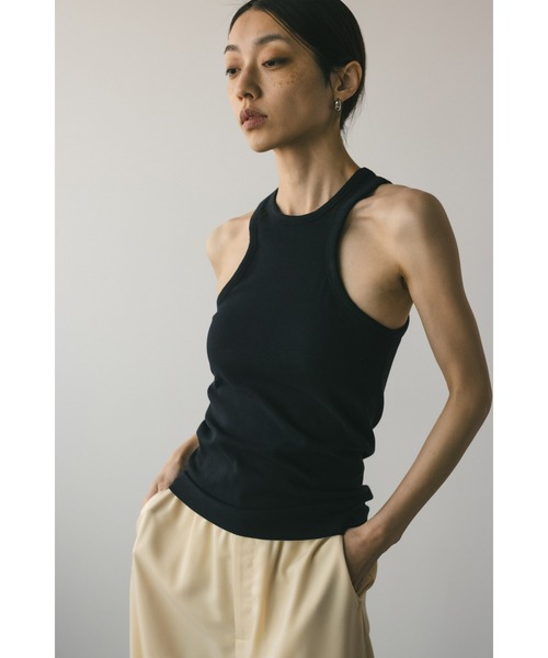 STYLEMIXER（スタイルミキサー）の「カップ付きカーブアメスリタンク（タンクトップ・レディース・ライトイエロー/ブラック/ホワイト・SMALL/MEDIUM）」の16枚目の写真