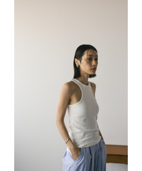 STYLEMIXER（スタイルミキサー）の「カップ付きカーブアメスリタンク（タンクトップ・レディース・ライトイエロー/ブラック/ホワイト・SMALL/MEDIUM）」の6枚目の写真