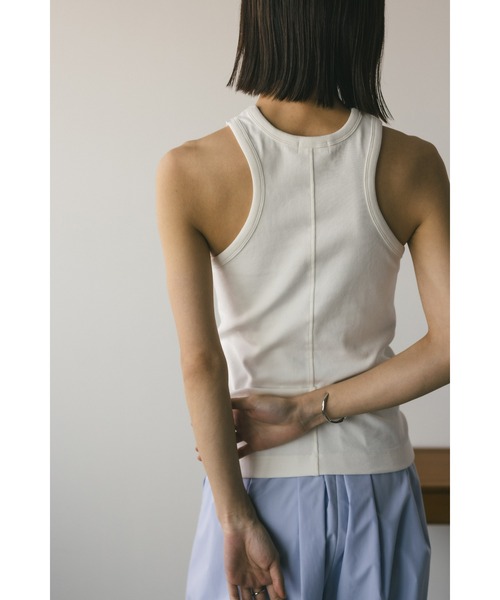 STYLEMIXER（スタイルミキサー）の「カップ付きカーブアメスリタンク（タンクトップ・レディース・ライトイエロー/ブラック/ホワイト・SMALL/MEDIUM）」の9枚目の写真