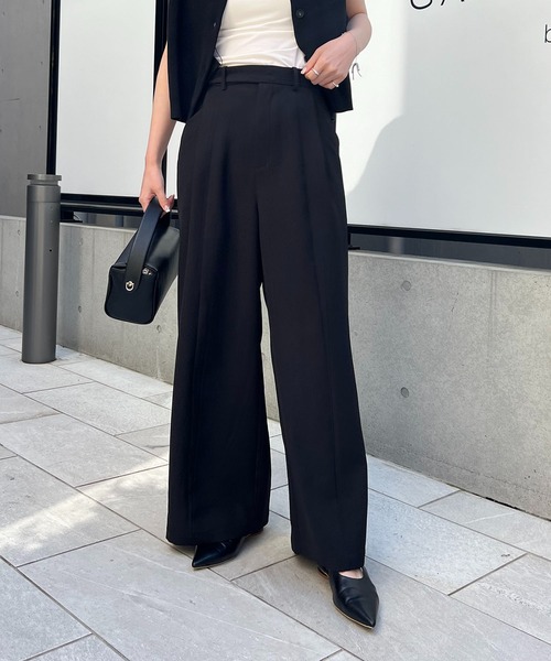 CAPRICIEUX LE'MAGE(カプリシューレマージュ)の「サイドポケットワイドパンツ(その他パンツ・レディース・ブラック/ベージュ/ホワイト系その他・36/38)」の22枚目の写真