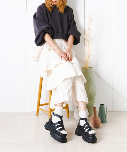 attagirl(アタガール)の「厚底グルカサンダル(サンダル・レディース・ベージュ/ブラック/ホワイト・S/M/L/LL)」の16枚目の写真