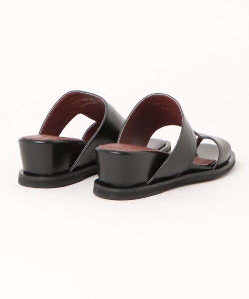 piu comoda(ピュコモダ)の「(piu comoda)アシンメトリーウエッジサンダル(サンダル・レディース・ブラック/ホワイト/ブラウン・38/36/37)」の8枚目の写真