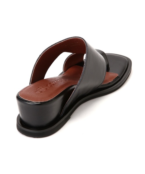 piu comoda(ピュコモダ)の「(piu comoda)アシンメトリーウエッジサンダル(サンダル・レディース・ブラック/ホワイト/ブラウン・38/36/37)」の14枚目の写真