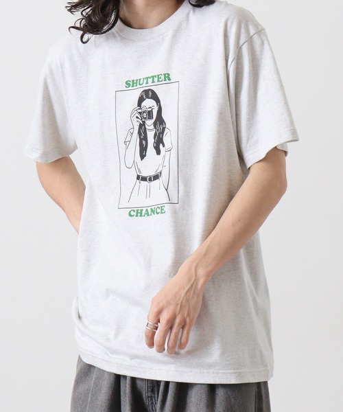 RGY(アールジーワイ)の「RGY SHUTTER CHANCE デザインプリントTシャツ 半袖(Tシャツ/カットソー・メンズ・ホワイト/オートミール・L/M)」の9枚目の写真