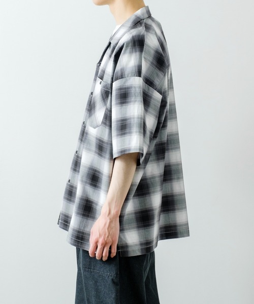 improves（インプローブス）の「半袖 オンブレ チェックシャツ（シャツ/ブラウス・メンズ・ネイビー/ブラウン/ブラック・LARGE/X-LARGE/MEDIUM）」の15枚目の写真