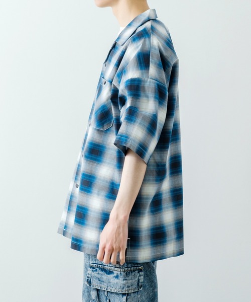 improves（インプローブス）の「半袖 オンブレ チェックシャツ（シャツ/ブラウス・メンズ・ネイビー/ブラウン/ブラック・LARGE/X-LARGE/MEDIUM）」の12枚目の写真