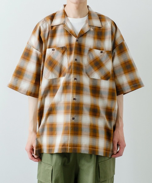 improves（インプローブス）の「半袖 オンブレ チェックシャツ（シャツ/ブラウス・メンズ・ネイビー/ブラウン/ブラック・LARGE/X-LARGE/MEDIUM）」の10枚目の写真