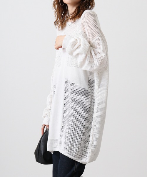 RE730（アールイーセブンサーティー）の「RE730 メッシュTシャツ（Tシャツ/カットソー・メンズ・ライム/オフホワイト/ブラック・L/M/XL）」の17枚目の写真