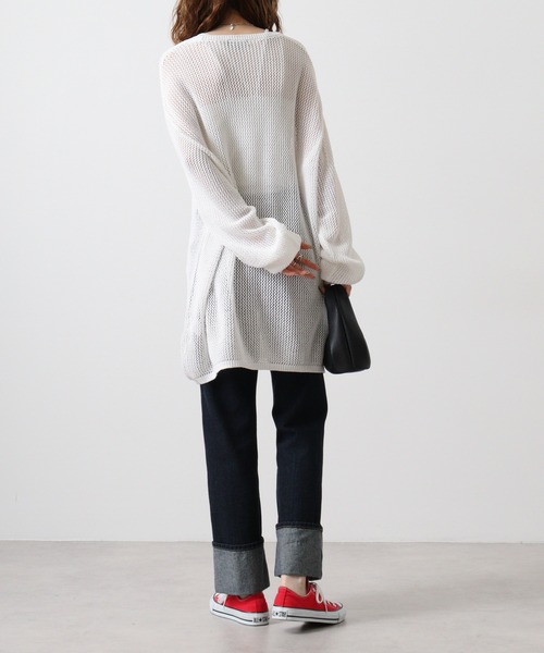 RE730（アールイーセブンサーティー）の「RE730 メッシュTシャツ（Tシャツ/カットソー・メンズ・ライム/オフホワイト/ブラック・L/M/XL）」の21枚目の写真