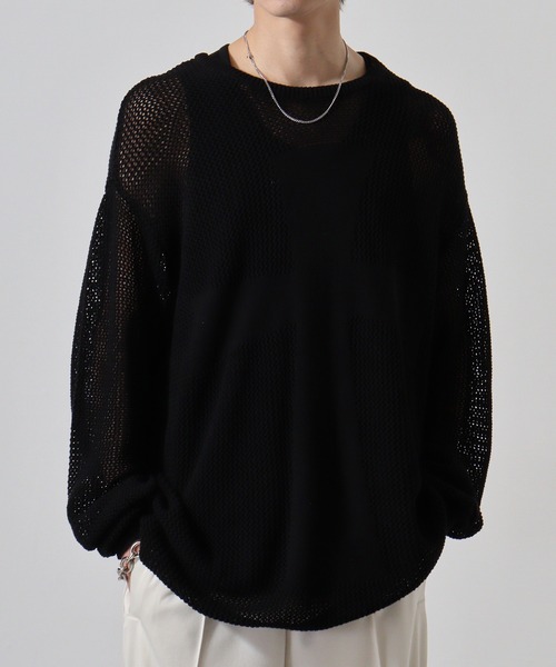 RE730（アールイーセブンサーティー）の「RE730 メッシュTシャツ（Tシャツ/カットソー・メンズ・ライム/オフホワイト/ブラック・L/M/XL）」の22枚目の写真