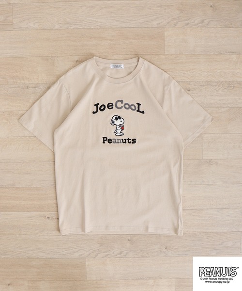 PEANUTS(ピーナッツ)の「PEANUTS 天竺SNサガラ・チェーン刺繍Tシャツ(Tシャツ/カットソー・メンズ・ブラック/ホワイト/アイボリー/グリーン系その他/ライトパープル/ブルーグリーン/ブラック系/ピンクベージュ/ホワイト系/ホワイト系1/ネイビー/レモンイエロー・LL/M/L)」の19枚目の写真