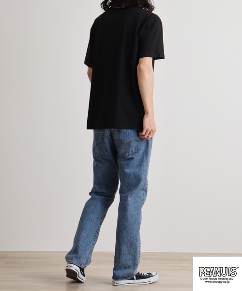 PEANUTS(ピーナッツ)の「PEANUTS 天竺SNサガラ・チェーン刺繍Tシャツ(Tシャツ/カットソー・メンズ・ブラック/ホワイト/アイボリー/グリーン系その他/ライトパープル/ブルーグリーン/ブラック系/ピンクベージュ/ホワイト系/ホワイト系1/ネイビー/レモンイエロー・LL/M/L)」の20枚目の写真