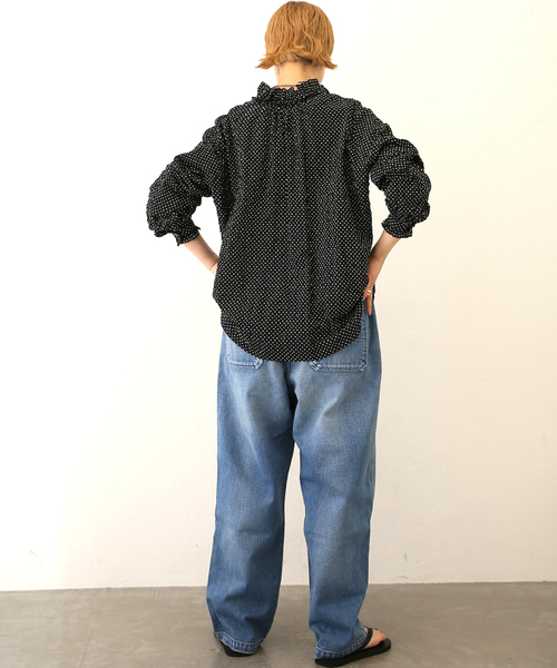 JOURNAL STANDARD LUXE(ジャーナルスタンダード ラックス)の「12OZデニム ベイカーパンツ(デニムパンツ・レディース・ネイビー/サックスブルー・SMALL/MEDIUM)」の11枚目の写真