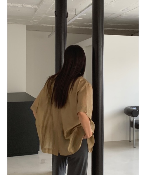 Didot.showroom(ディドット ショールーム)の「シアーハーフジャケット(テーラードジャケット・レディース・ブラック/チャコール/ベージュ/インディゴブルー・FREE)」の12枚目の写真