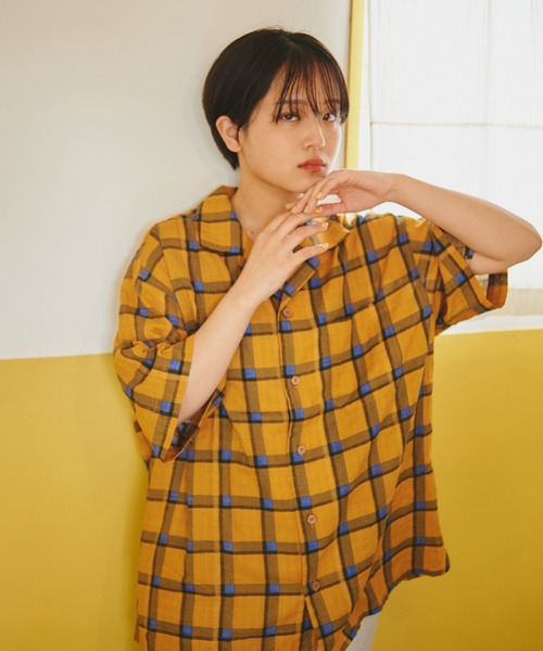 CAMPHOR WOOD（カンファーウッド）の「nuance check box h/s shirt