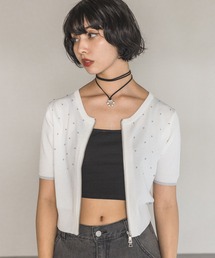 PAGEBOY | メタルピンZIPトップス(ニット/セーター)