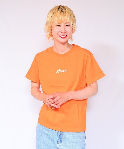 Alite cloth（アリーテクロス）の「箔プリントロゴTシャツ　Bye（Tシャツ/カットソー・レディース・ブラック/ホワイト/ベージュ/グレー/ピンク/オレンジ/ブルー/グリーン・FREE）」の8枚目の写真
