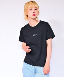 箔プリントロゴTシャツ Bye