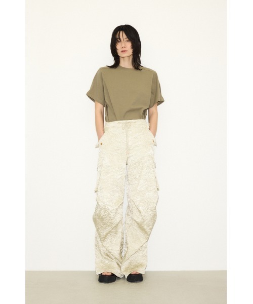 THROW by SLY（スローバイスライ）の「THROW PADDED T/SH パディド Tシャツ（Tシャツ/カットソー・レディース・ホワイト/ブラック/カーキ・FREE）」の9枚目の写真