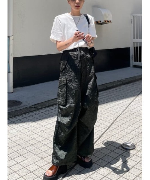 THROW by SLY（スローバイスライ）の「THROW PADDED T/SH パディド Tシャツ（Tシャツ/カットソー・レディース・ホワイト/ブラック/カーキ・FREE）」の13枚目の写真