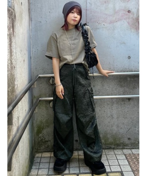 THROW by SLY（スローバイスライ）の「THROW PADDED T/SH パディド Tシャツ（Tシャツ/カットソー・レディース・ホワイト/ブラック/カーキ・FREE）」の14枚目の写真