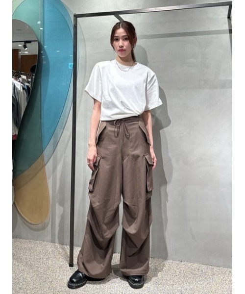 THROW by SLY（スローバイスライ）の「THROW PADDED T/SH パディド Tシャツ（Tシャツ/カットソー・レディース・ホワイト/ブラック/カーキ・FREE）」の18枚目の写真