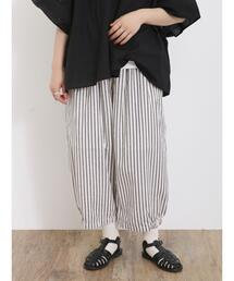 Samansa Mos2 | 【Lサイズ WEB限定】綿麻ハーフギャザーバルーンパンツ(その他パンツ)