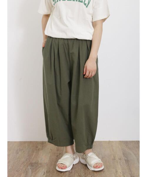 Samansa Mos2(サマンサ モスモス)の「【Lサイズ WEB限定】綿麻ハーフギャザーバルーンパンツ(その他パンツ・レディース・オフホワイト/チャコールグレー/カーキ/ブラック/グレー・M/L)」の7枚目の写真
