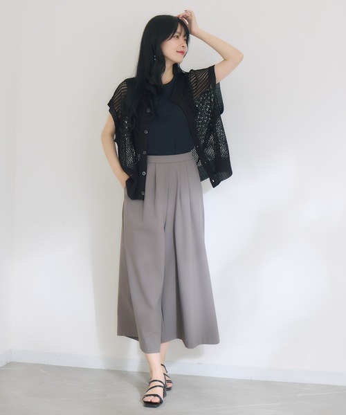 KATHARINE ROSS（キャサリンロス）の「【KATHARINE ROSS】2WAY透かし柄ニット（Tシャツ/カットソー・レディース・ライトグレー/ブラック・MEDIUM）」の21枚目の写真