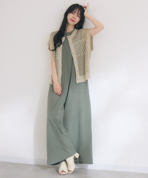 KATHARINE ROSS（キャサリンロス）の「【KATHARINE ROSS】2WAY透かし柄ニット（Tシャツ/カットソー・レディース・ライトグレー/ブラック・MEDIUM）」の16枚目の写真