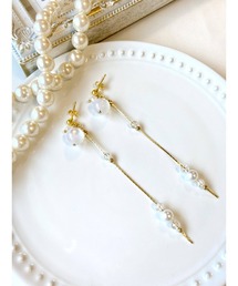【MUURABBTI】ホワイトムーンピアス(MA)