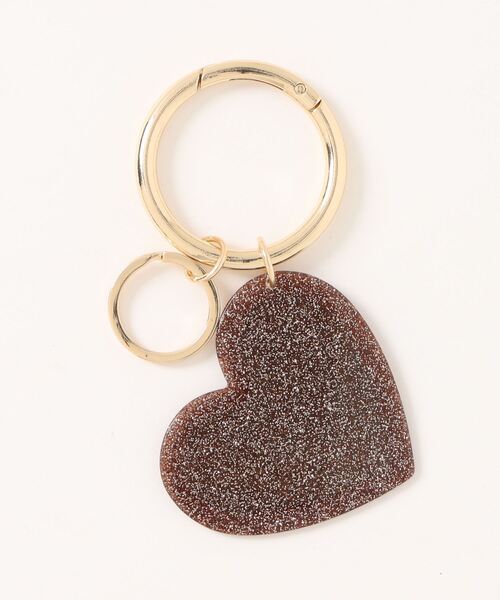FREE'S MART（フリーズマート）の「ミラーハートチャーム（キーホルダー・レディース・ブラック/ブラウン・ﾌﾘ-）」の3枚目の写真