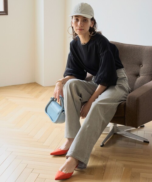 UNFILO（アンフィーロ）の「チュール レイヤード Tシャツ（Tシャツ/カットソー・レディース・ブラック系/ベージュ系/カーキ系・SMALL/MEDIUM）」の6枚目の写真