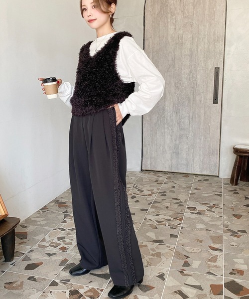 セール】TPUカットジョーゼットチュールサイドフリルパンツ（その他
