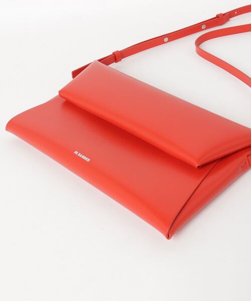 JIL SANDER(ジルサンダー)の「JIL SANDER FOLDED CROSSBODY SM(ショルダーバッグ・レディース・ローズ・FREE)」の3枚目の写真