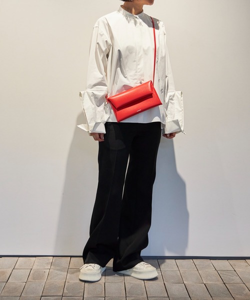 JIL SANDER(ジルサンダー)の「JIL SANDER FOLDED CROSSBODY SM(ショルダーバッグ・レディース・ローズ・FREE)」の5枚目の写真