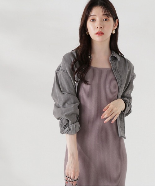 PROPORTION BODY DRESSING(プロポーションボディドレッシング)の「デニムシャツ / 1214210808(シャツ/ブラウス・レディース・ブルー/グレー・FREE)」の4枚目の写真