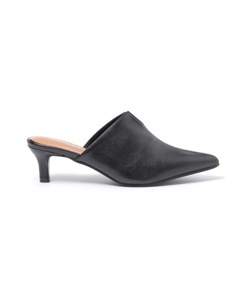 Andemiu（アンデミュウ）の「スリットミュール135144（その他シューズ・レディース・ブラック/ベージュ・MEDIUM/LARGE）」の4枚目の写真