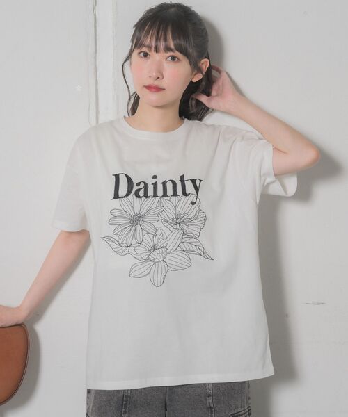 RETRO GIRL（レトロガール）の「【2サイズ展開】花刺繍TEE（Tシャツ/カットソー・レディース・ホワイト系その他2/ホワイト系その他3/ホワイト系その他4/ホワイト系その他5・ONE SIZE/FREE）」の17枚目の写真
