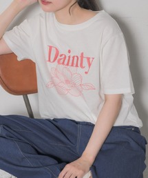 【2サイズ展開】花刺繍TEE