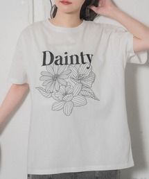 【2サイズ展開】花刺繍TEE