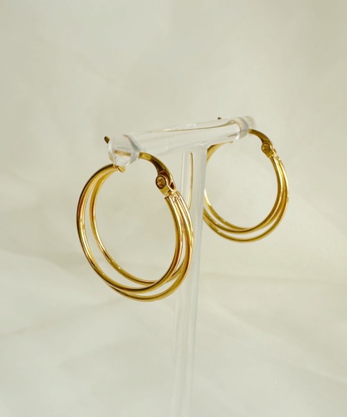 sowang(ソワン)の「トリプルフープピアス【ステンレス】-triple hoop pierce/stainless-(ピアス(両耳用)・レディース・ゴールド/シルバー・FREE)」の16枚目の写真