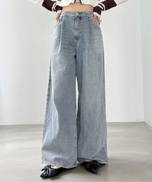 Heather | ハイウエストホックデニムパンツ　143075(デニムパンツ)